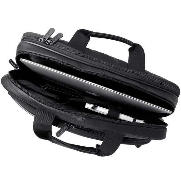 Alpine Swiss Messenger Bag Leather 15.6 Laptop Briefcase Portfolio Business Case - Picture 4 of 10